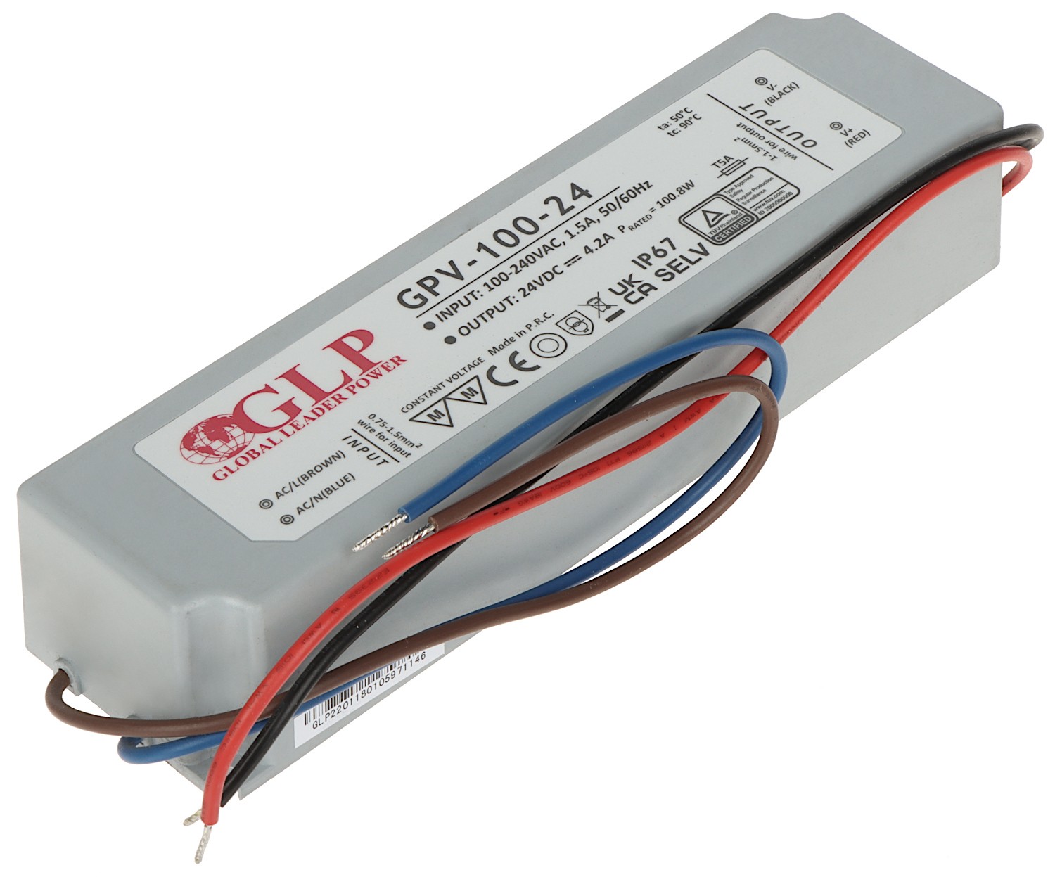 Sursa alimentare 24V/4.2A de exterior IP67 100.8W GPV