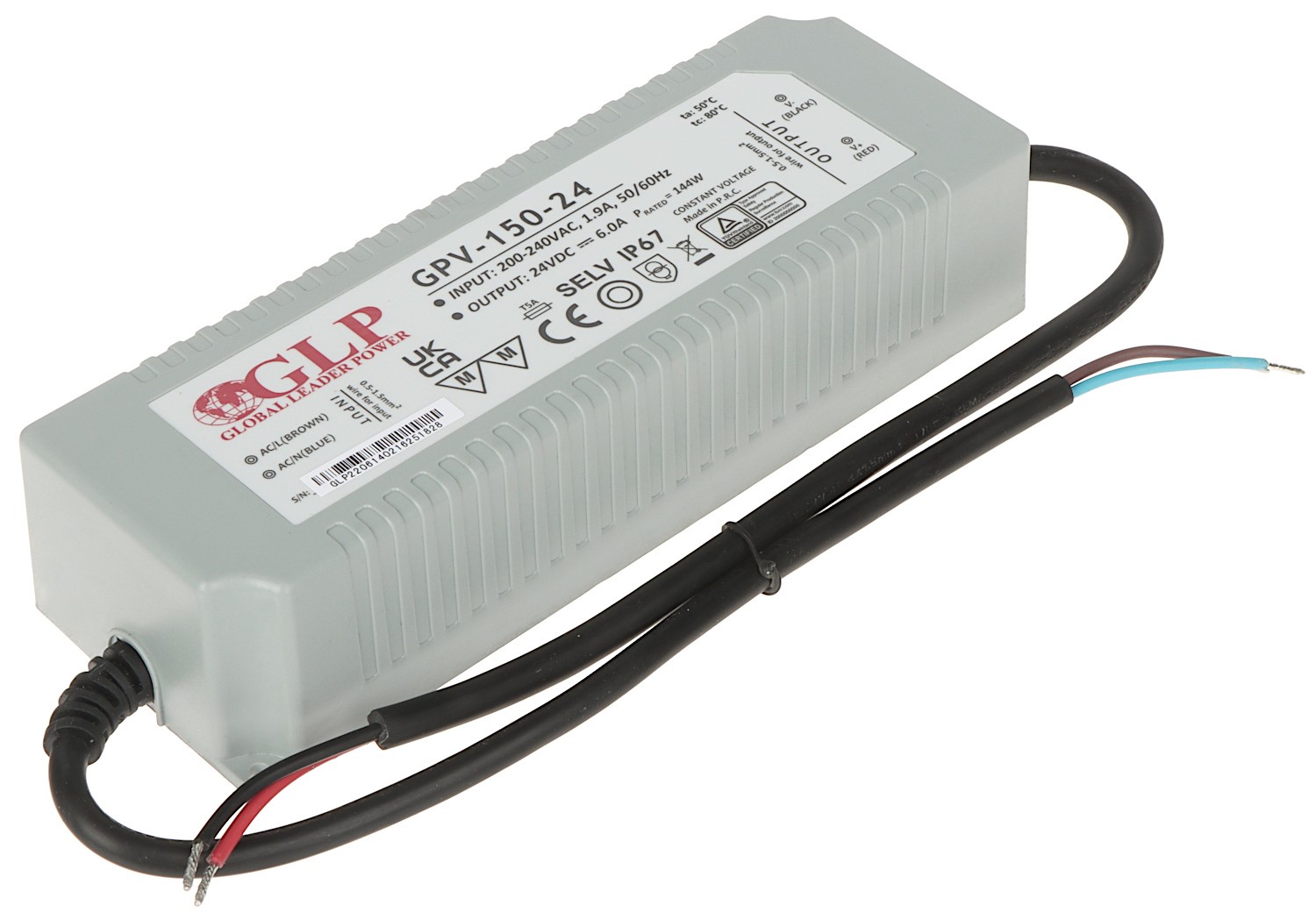 Sursa alimentare 24V/6Ah de exterior IP67 144W GPV