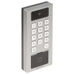 Controller acces cu interfon DS-K1T502DBWX-C Hikvision cu cameră, cititor RFID 13.5MHz și tastatură cod - 1