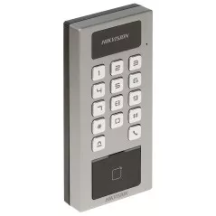 Controller acces cu interfon DS-K1T502DBWX Hikvision cu cititor RFID 13.5MHz și tastatură cod - 1