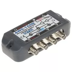 Mini amplificator 4 ieșiri CATV 17 dB AWS-144M AMS 87...694 MHz - 1