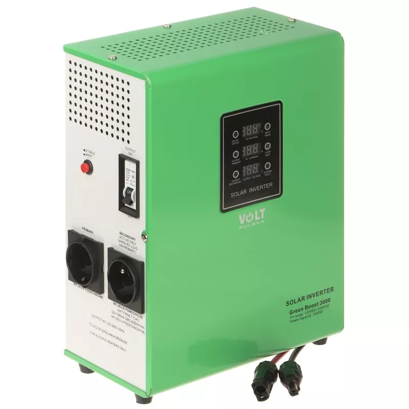 Invertor MPPT 3000VA Off-grid Greenboost VOLT Polska pentru boilere, aeroterme, încălzire în podea