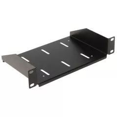 Raft 1U negru 145 mm adâncime pentru cabinet rack 10 inch - 1
