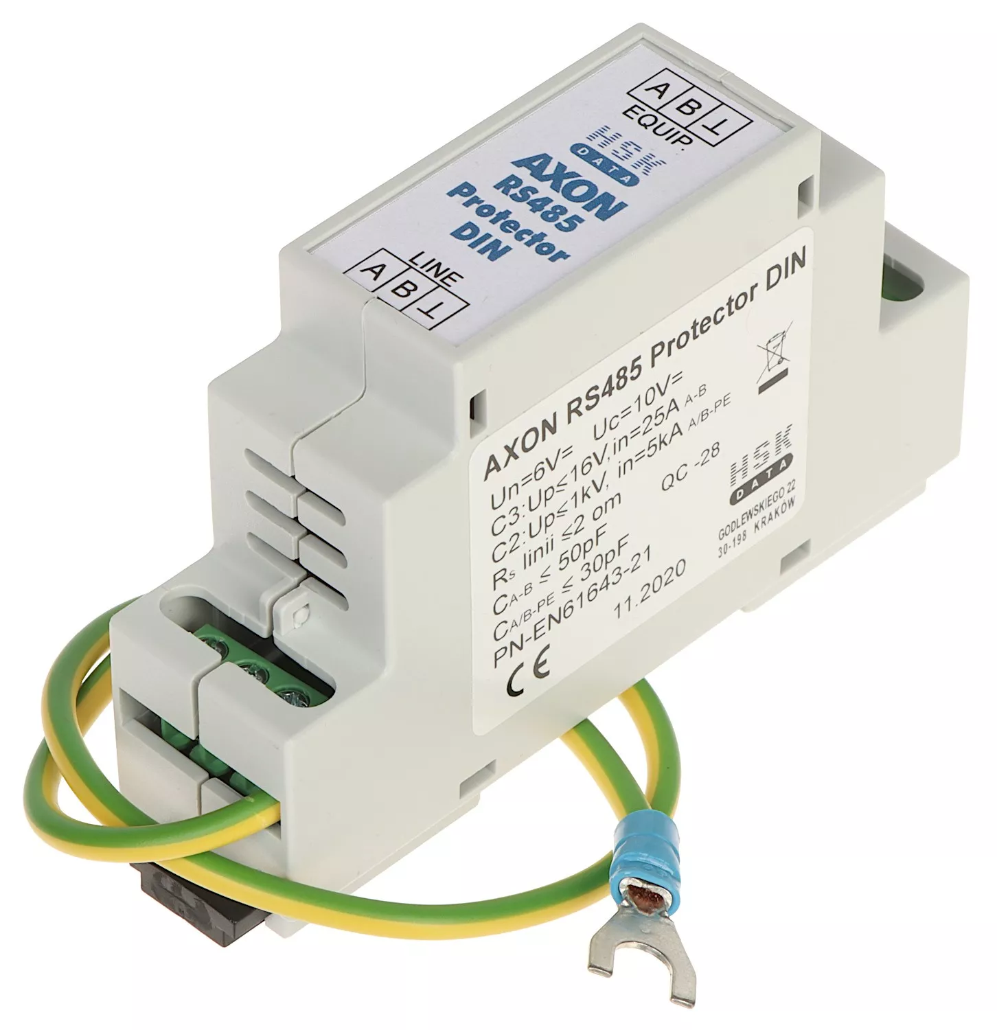 Protecție supratensiune RS-485 Axon cu montaj șină DIN
