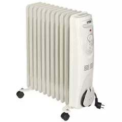 Calorifer/radiator electric UniTerm 11 elementi, 2 trepte putere, 2500W, alb