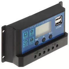 Regulator-controler solar PWM 30A, 12V/24V, 2 X USB si ecran LCD
