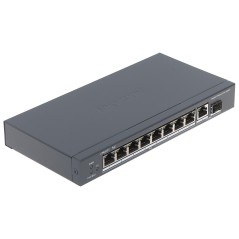 Switch 8 porturi Gigabit PoE, 1 port RJ45, 1 port SFP Hikvision DS-3E0510P-E