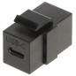 Cuplă USB-C keystone negru FX-USB-C/B
