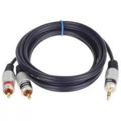 Cablu RCA-Jack 3.5 stereo 1.5 m conectori auriți high quality Vitalco