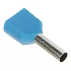 Tub de capăt izolat 2x2.5mmp, cupru, albastru 100 buc