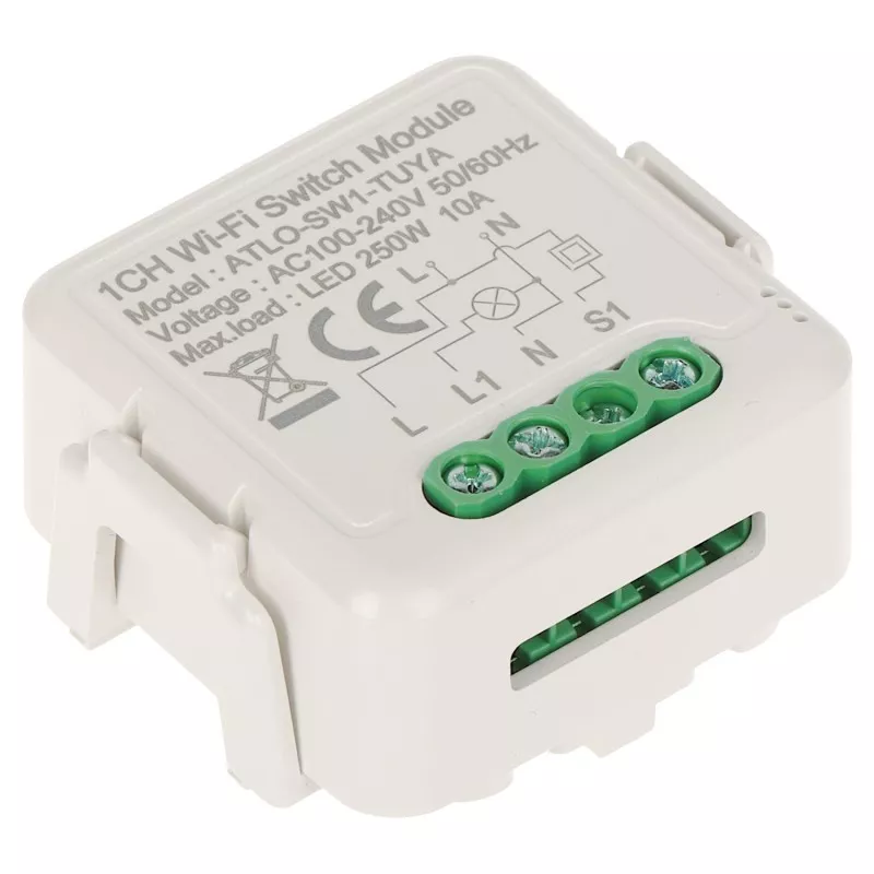 Controller iluminat 1 canal ATLO-SW1 Wi-Fi, 100...240 VAC Tuya Smart