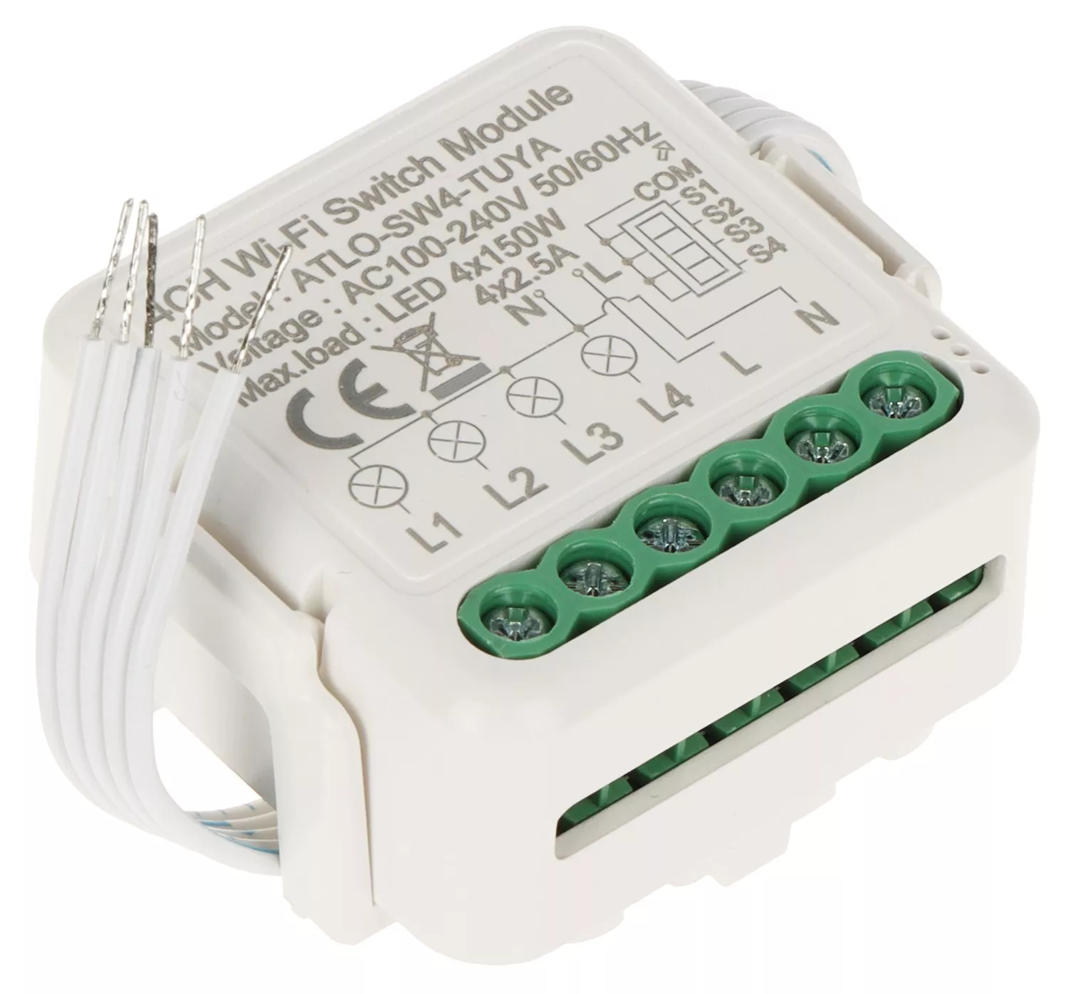 Controller iluminat LED 4 canale ATLO-SW4 Wi-Fi, 100...240 VAC Tuya Smart