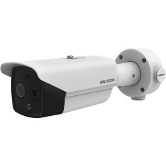 Cameră IP bispectrală Hikvision HeatPro DS-2TD1228-2/QA (termoviziune 256x192, 2,1 mm + lumină vizibilă 4 MP, 2,2 mm)