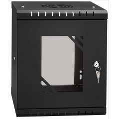 Mini cabinet rack 10inch 6U adâncime 300 mm negru