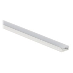 Profil 16x7mm aluminiu alb banda LED aparent, cu dispersor alb mat 2010mm