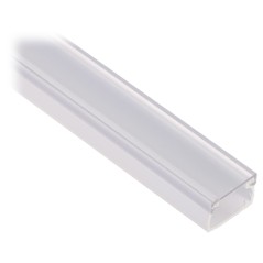 Profil alb 15x10mm bandă LED aparent, difuzor transparent 2m