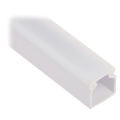 Profil alb 15x15mm bandă LED aparent, difuzor mat 2m