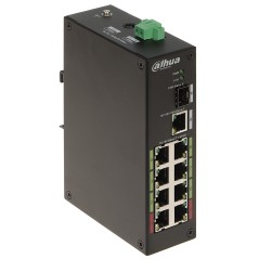 Switch PoE/EPoE 8 porturi Dahua LR2110-8ET-120-V2 120W, + Uplink gigabit SFP/RJ45