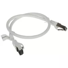 Patchcord SFTP 0.5m Cat.8.1 AWG26 Cupru 100% gri Lanberg