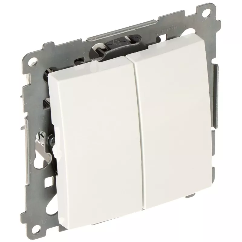 Întrerupător cruce dublu Kontakt Simon54 alb DW7/2.01/X/11 250V/10A