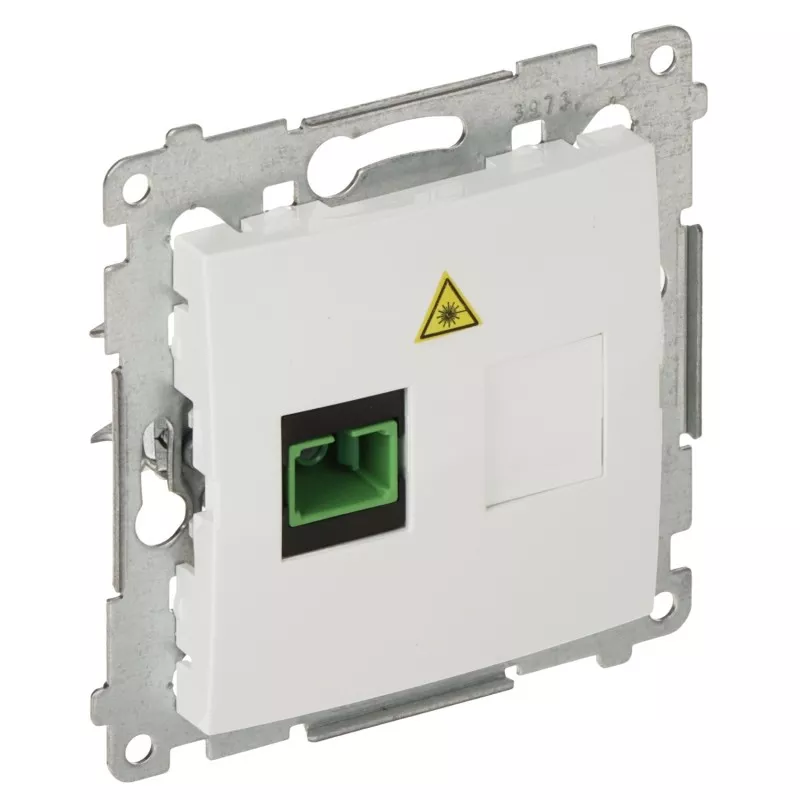 Priză perete Fibră optică simplă SC/APC singlemode albă Kontakt DGS1.01/11 Simon54