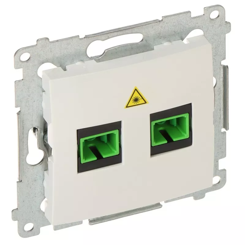 Priză perete Fibră optică dublă SC/APC singlemode albă Kontakt DGS2.01/11 Simon54