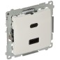 Priză încărcare USB-C și USB-A albă DEC2CA.01/11-SIMON54 Premium 5VDC/3.1A