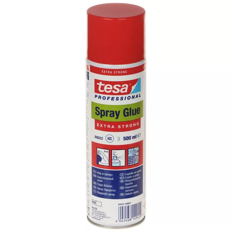 Adeziv tip spray, universal, TESA alb, 500 m