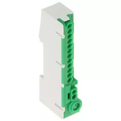 Bloc terminal tablou distributie 1x16 mm² + 2x4 mm² + 12x2.5 mm²  verde LZ-14S/N2/EPN Elektro-Plast