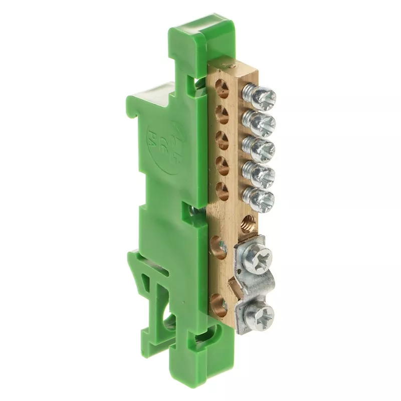 Bloc distributie electrica verde TS35 LZ-7/N2/EPN Elektro-Plast