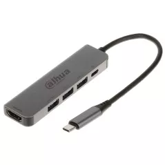 Hub USB-C 3 porturi USB-A+ 1x USB-C PD cu placă video HDMI TC35 DAHUA