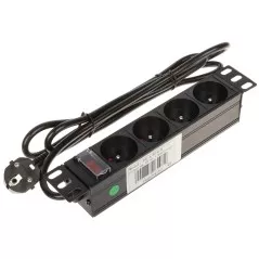 PDU 4 posturi Rack 10inch cu întrerupător PD-4/R10/R 1.8 m - 1