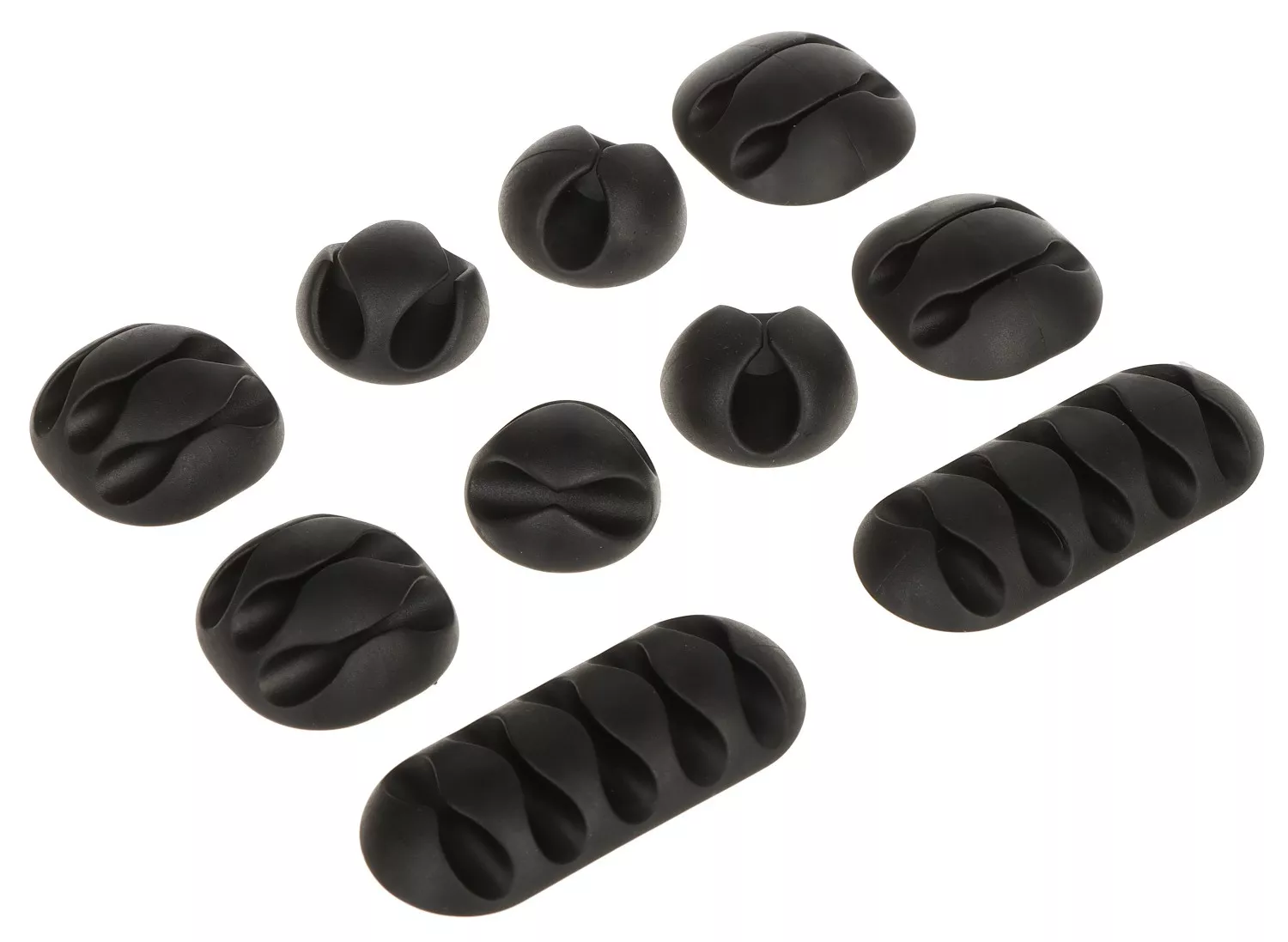 Set organizatoare cablu cu clips autoadezive TRSH-SET