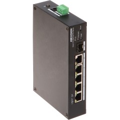 Switch Smart managed 4 porturi 10/100 Mbps PoE, 1 port Gigabit SFP, 1 port Gigabit RJ45 - HIKVISION DS-3T1306P-SI-HS