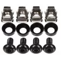 Set 4 șuruburi + piulițe negre pentru rack   - 1