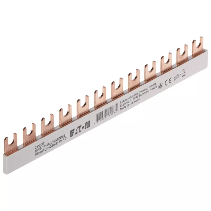 Pieptene alimentare tablou EVG-1PHAS/12M 10 mm² 230 V/400 V AC EATON