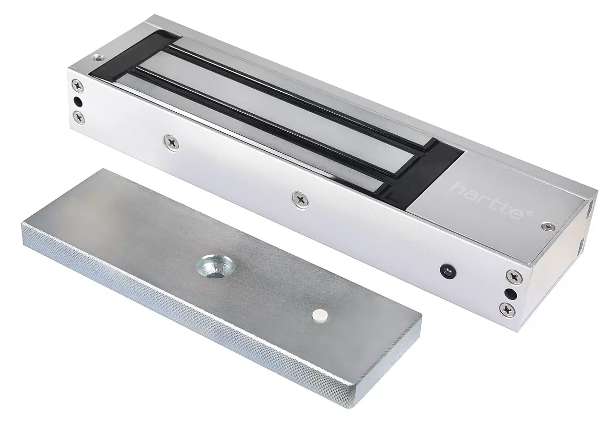 Electromagnet 500kgF Bira MG500SR HARTTE aparent, monitorizare ușă, indicator LED