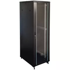 Cabinet rack servere 42U 600X800 de podea ușă sticlă sarcină max. 1000kg cu role și picioare