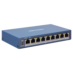 Switch 8 porturi PoE, 1 port uplink RJ45, SMART Management - HIKVISION DS-3E1309P-EI