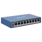 Switch 8 porturi PoE, 1 port uplink RJ45, SMART Management - HIKVISION DS-3E1309P-EI