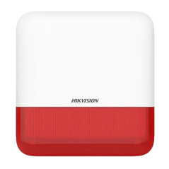 Sirena wireless AX PRO de exterior cu flash, led Rosu, 868Mhz - HIKVISION DS-PS1-E-WE-R