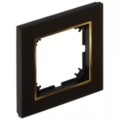 Ramă 1 port negru + auriu Santra 4171-47/EPN Elektro-Plast