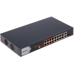 Switch 16 porturi PoE, 2 porturi uplink Hikvision DS-3E0318P-E/M