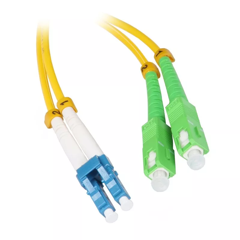 Patchcord SM 2xSC/APC - 2xLC/UPC, duplex, G.657.A2, LSZH, 1m PC-2372D-1