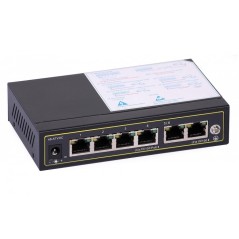ULTIPOWER Switch PoE PRO0064afat 6xFE(4xPoE), 802.3af/at 65W, PoE Auto Check