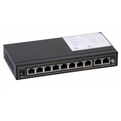 ULTIPOWER Switch PoE PRO0208afat 8xFE(8xPoE), 802.3af/at 120W, PoE Auto Check