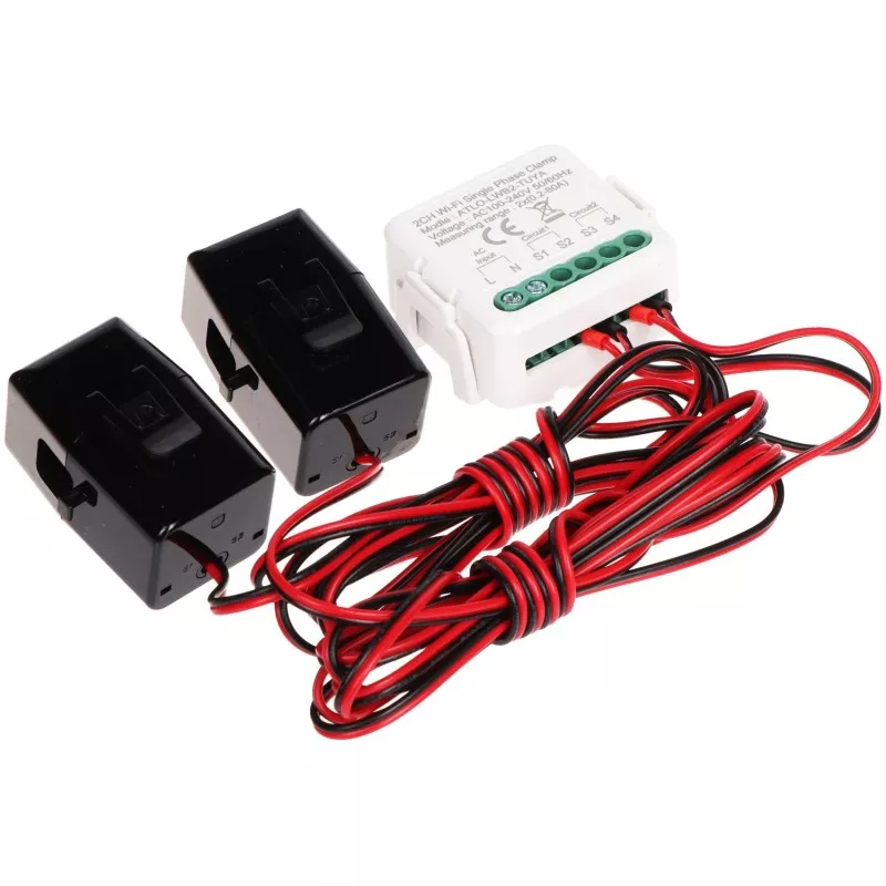 Contor curent electric WiFi ATLO LWB2 Tuya Monofazat 2 canale