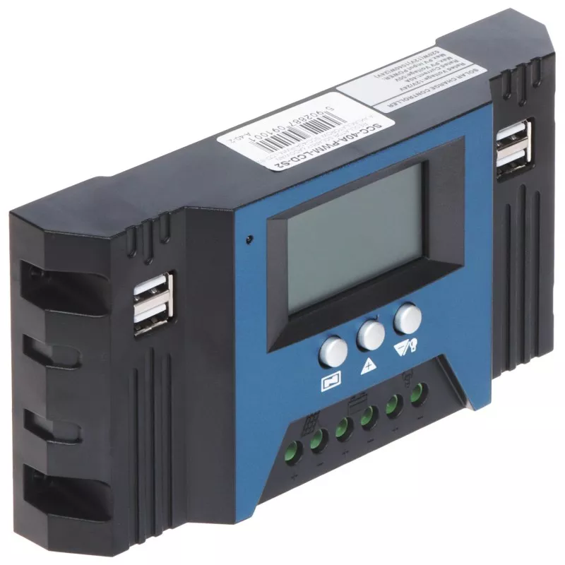 Regulator solar pentru incarcarea acumulatorilor 12/24V, 10/30A, SCC-40A-PWM-LCD-S2
