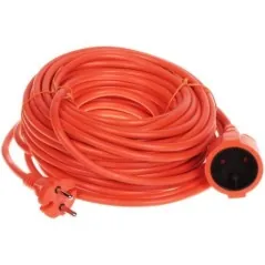 Prelungitor pentru grădină 2x1.5 20m 10A/2500W portocaliu - 1
