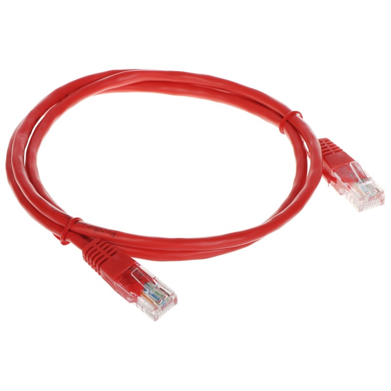 Patchcord UTP Cat.5 roșu 1m